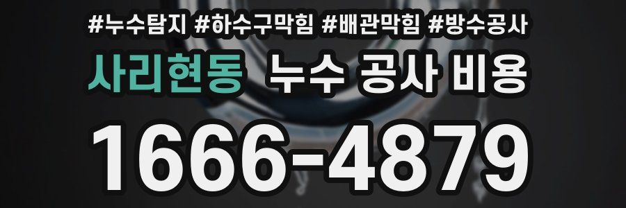 사리현동 누수 공사 비용