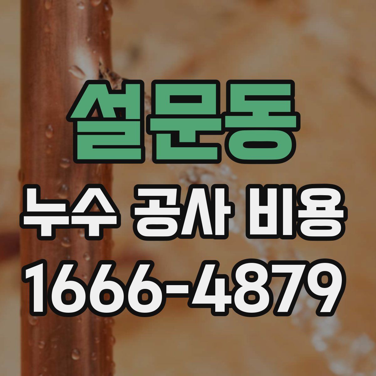 설문동 누수 공사 비용
