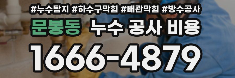 문봉동 누수 공사 비용