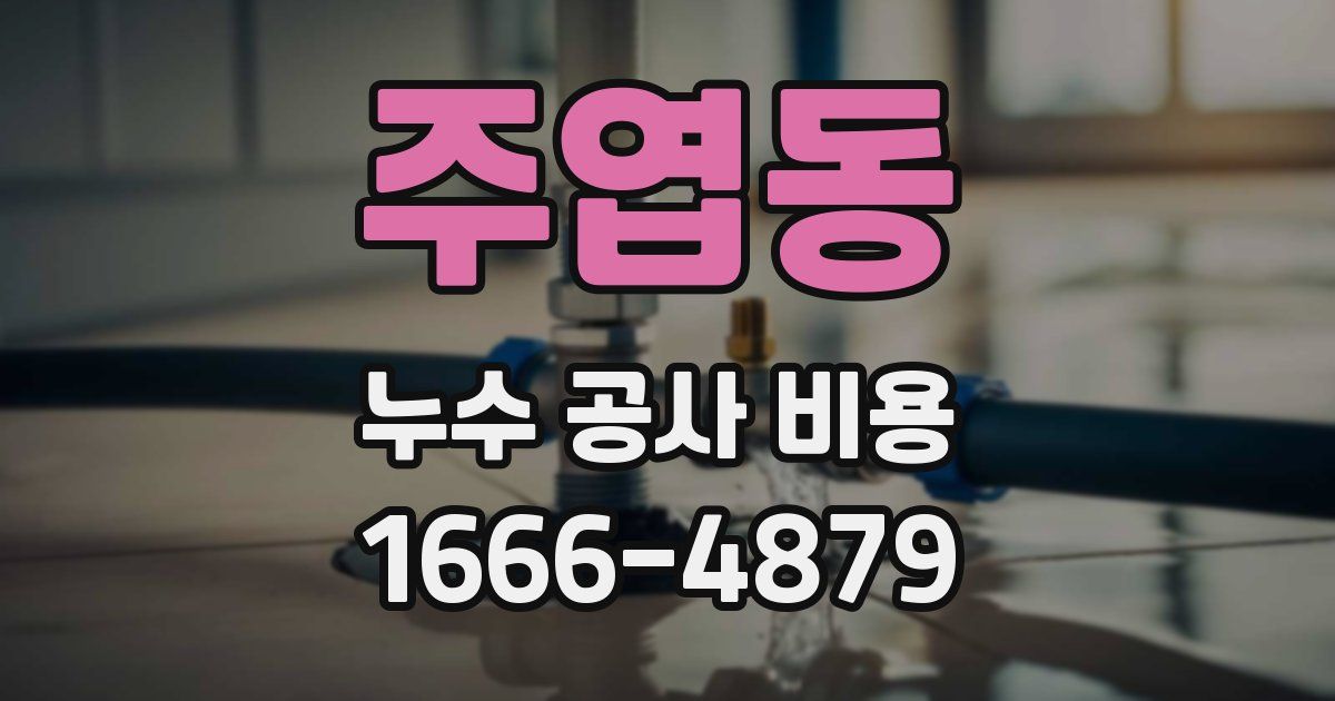 주엽동 누수 공사 비용
