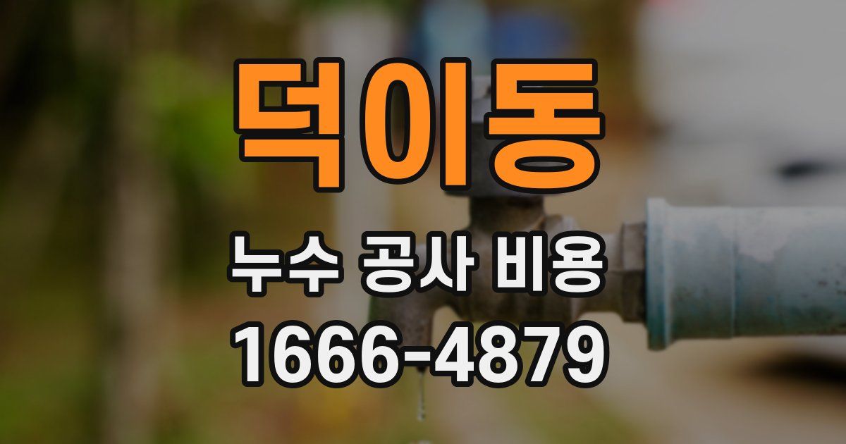덕이동 누수 공사 비용