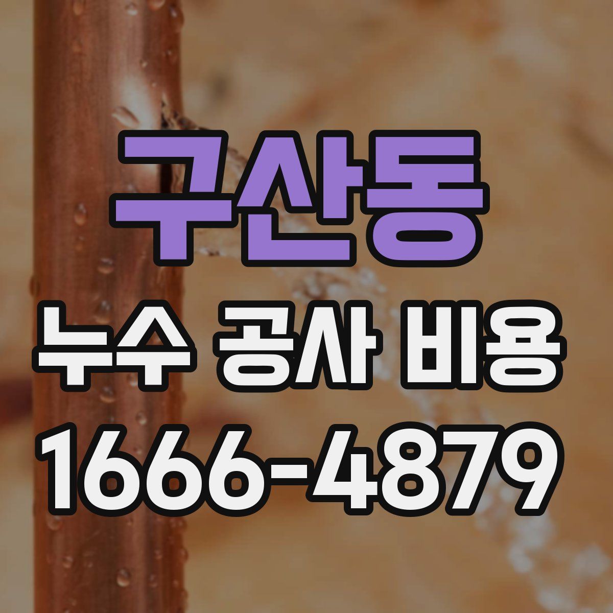 구산동 누수 공사 비용
