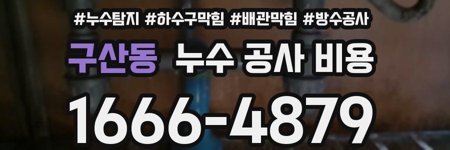 구산동 누수 공사 비용