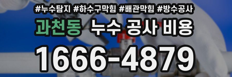 과천동 누수 공사 비용