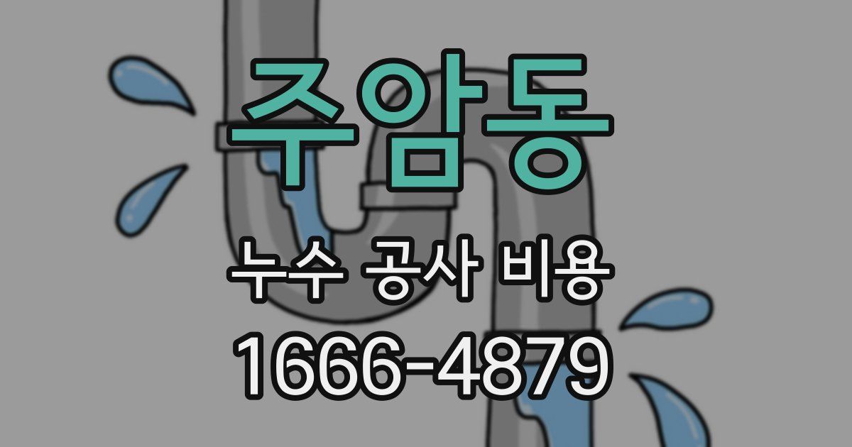 주암동 누수 공사 비용