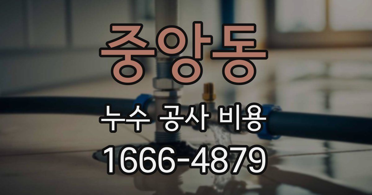 중앙동 누수 공사 비용