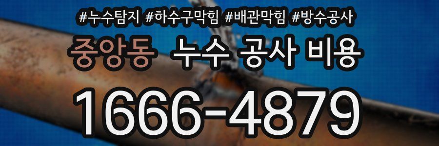 중앙동 누수 공사 비용