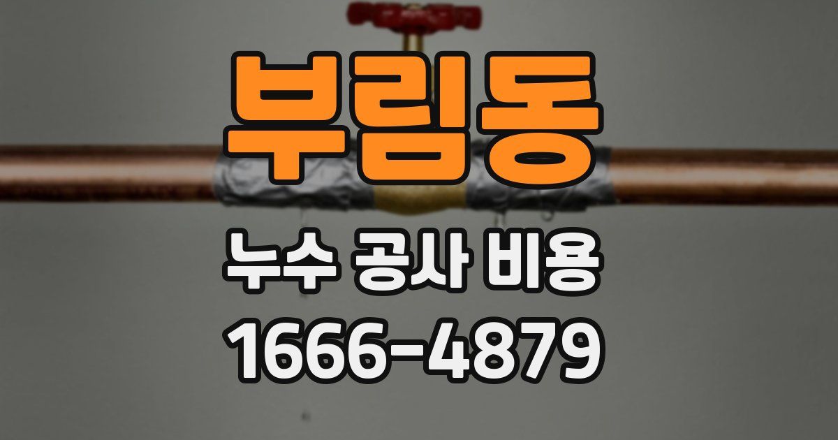 부림동 누수 공사 비용