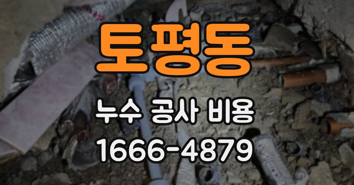 토평동 누수 공사 비용