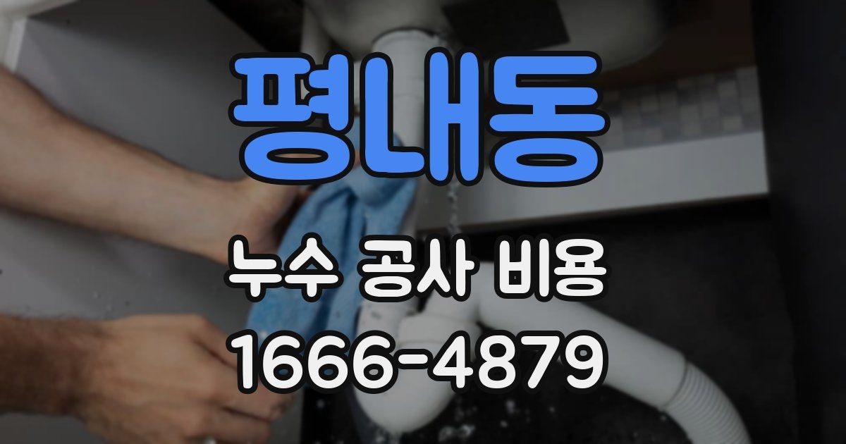 평내동 누수 공사 비용