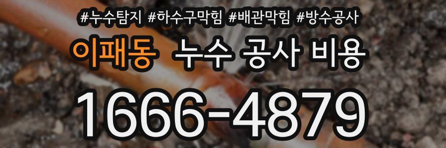 이패동 누수 공사 비용