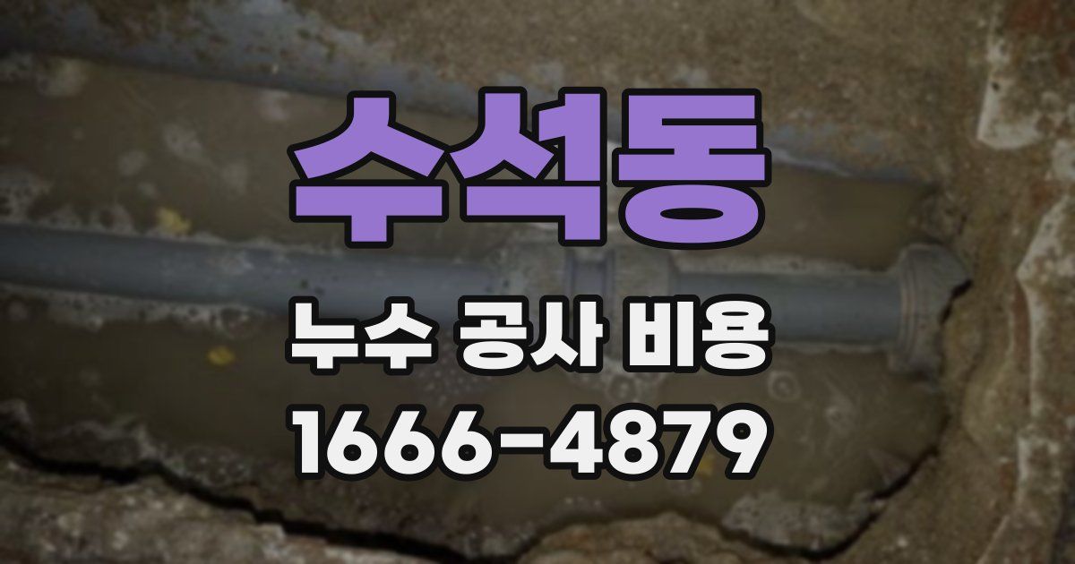 수석동 누수 공사 비용
