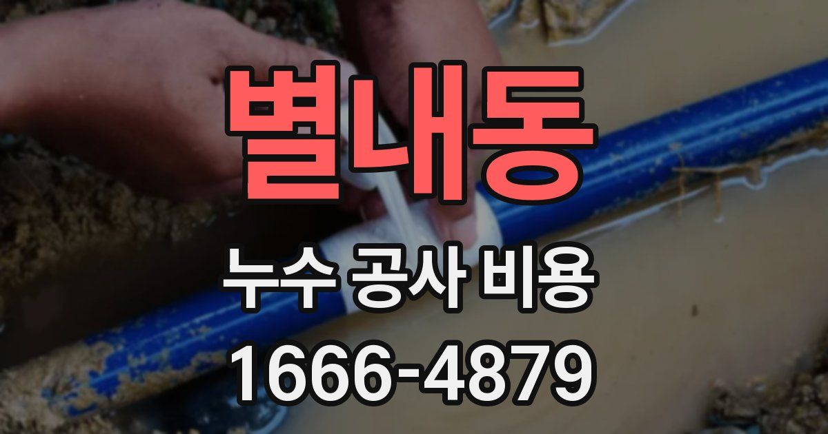 별내동 누수 공사 비용