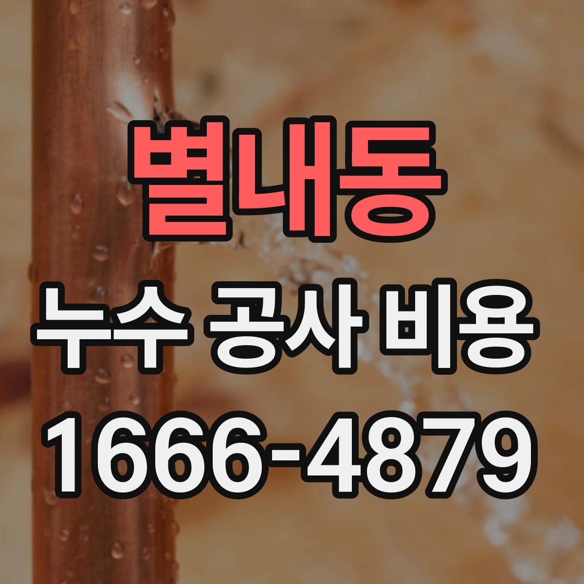 별내동 누수 공사 비용