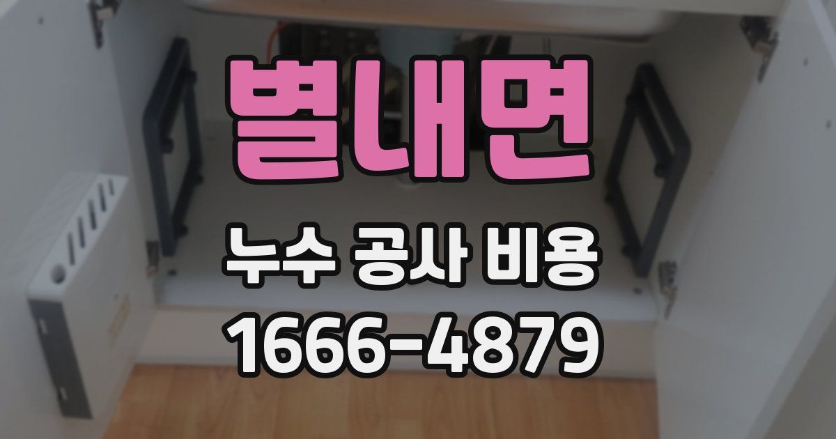별내면 누수 공사 비용