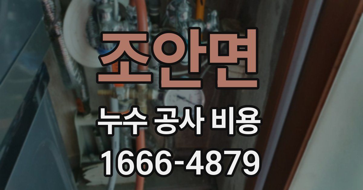 조안면 누수 공사 비용