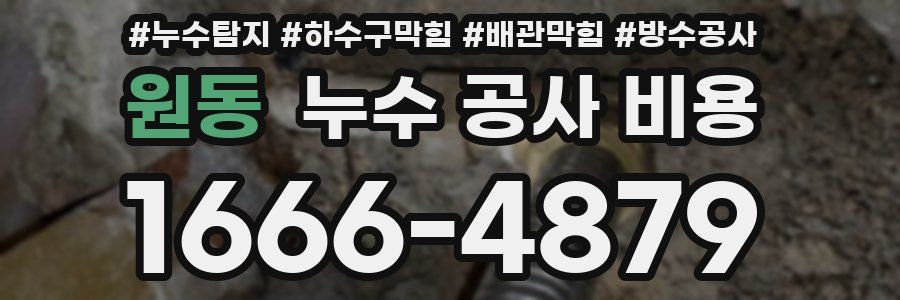 원동 누수 공사 비용