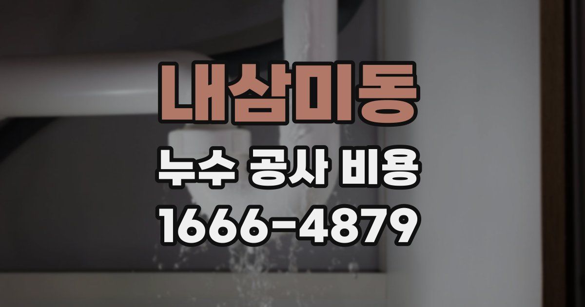 내삼미동 누수 공사 비용