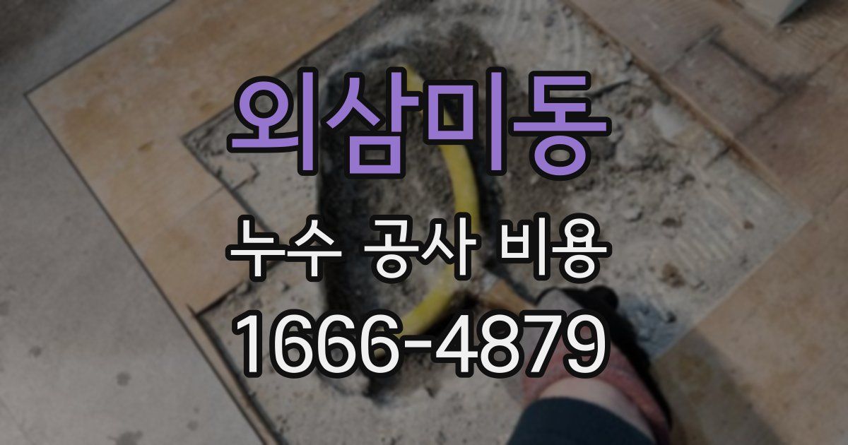 외삼미동 누수 공사 비용