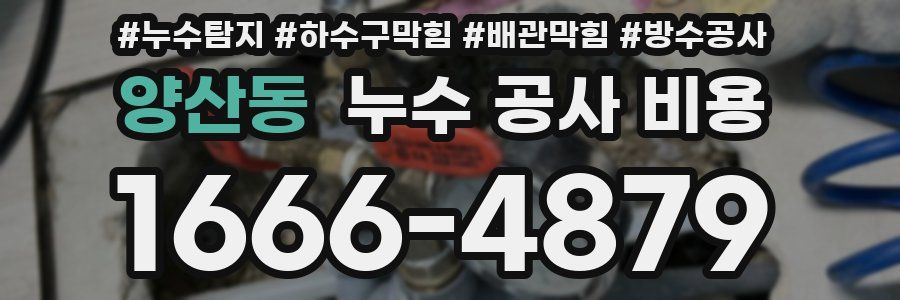 양산동 누수 공사 비용