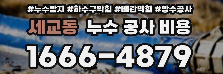 세교동 누수 공사 비용