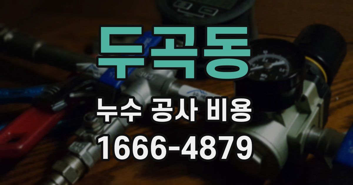 두곡동 누수 공사 비용