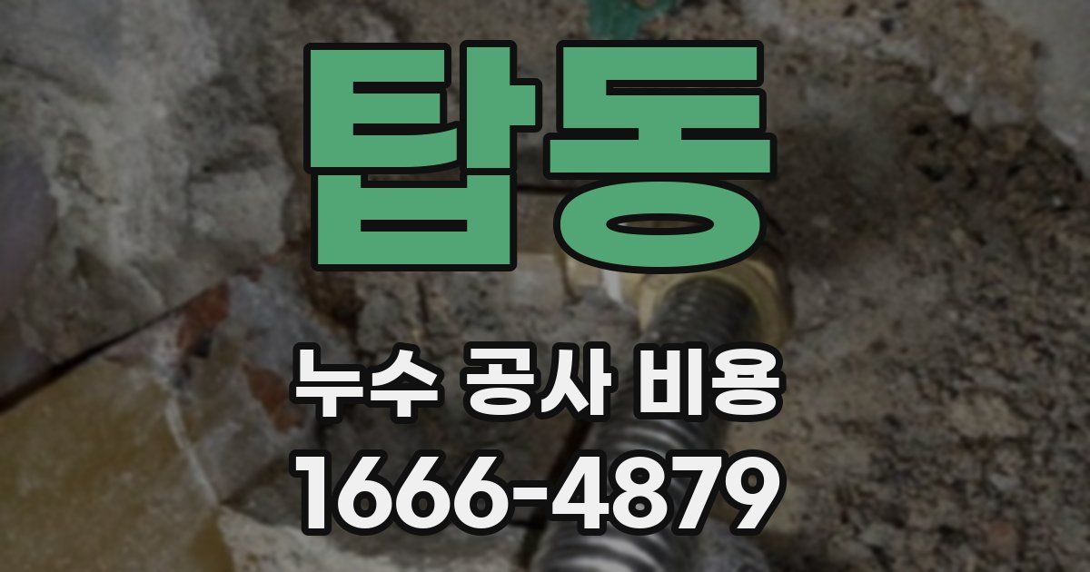 탑동 누수 공사 비용