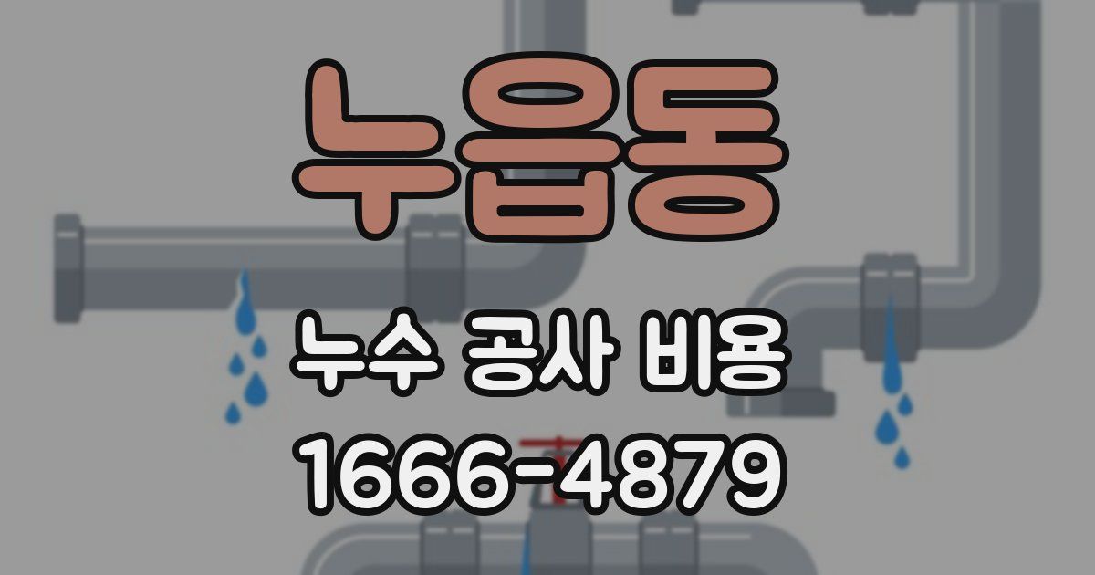 누읍동 누수 공사 비용