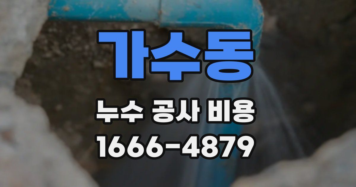 가수동 누수 공사 비용