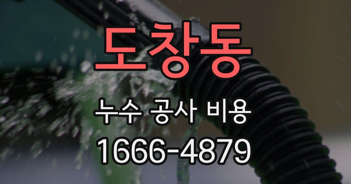 도창동 누수 공사 비용