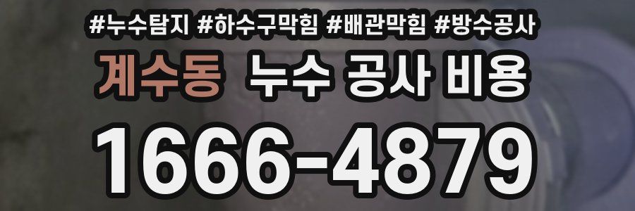 계수동 누수 공사 비용