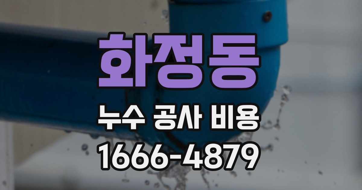 화정동 누수 공사 비용