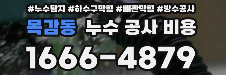 목감동 누수 공사 비용