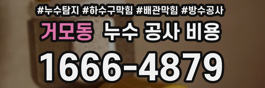 거모동 누수 공사 비용