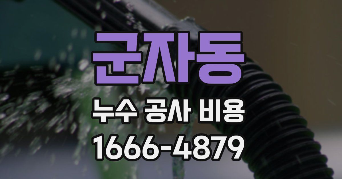 군자동 누수 공사 비용