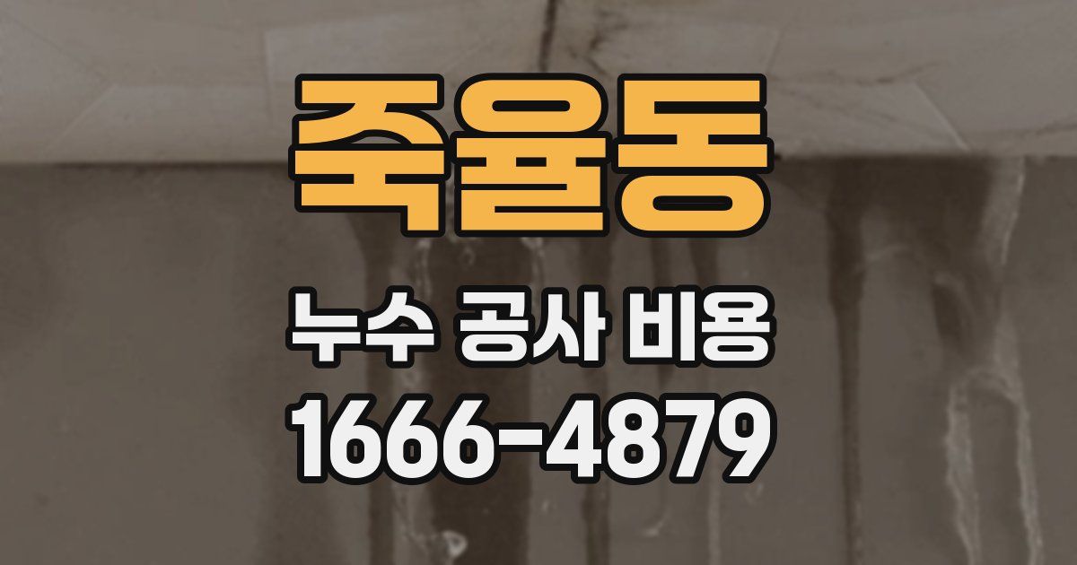 죽율동 누수 공사 비용