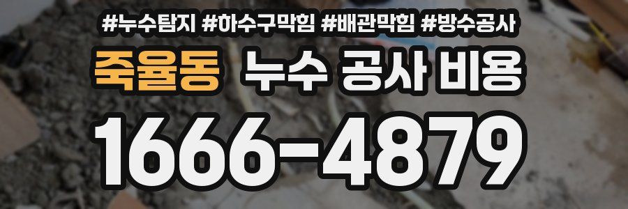 죽율동 누수 공사 비용