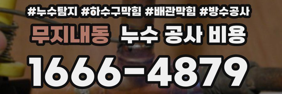 무지내동 누수 공사 비용