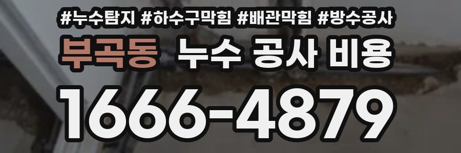 부곡동 누수 공사 비용