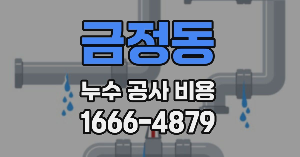 금정동 누수 공사 비용