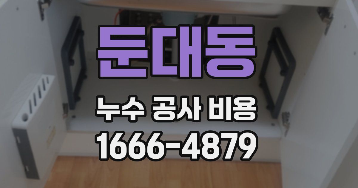 둔대동 누수 공사 비용