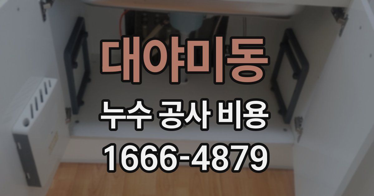 대야미동 누수 공사 비용