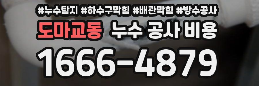 도마교동 누수 공사 비용