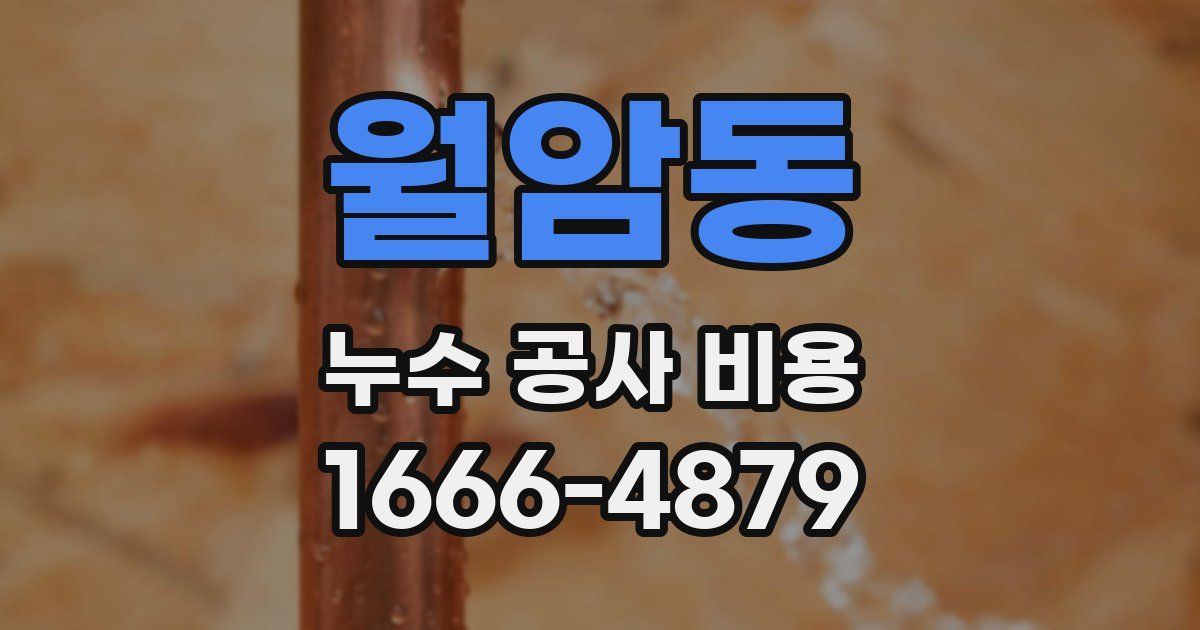 월암동 누수 공사 비용