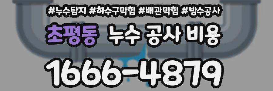 초평동 누수 공사 비용