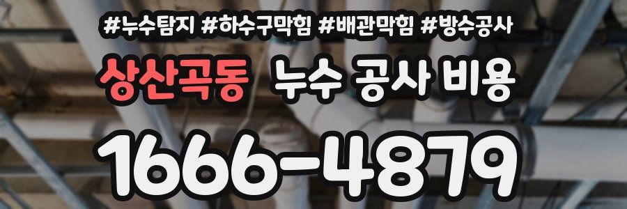 상산곡동 누수 공사 비용