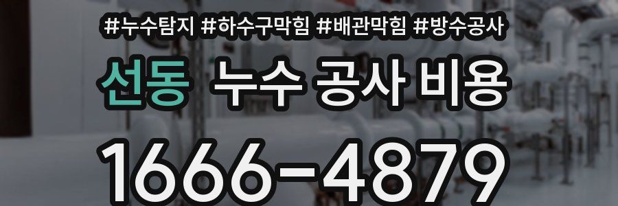 선동 누수 공사 비용