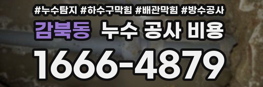 감북동 누수 공사 비용
