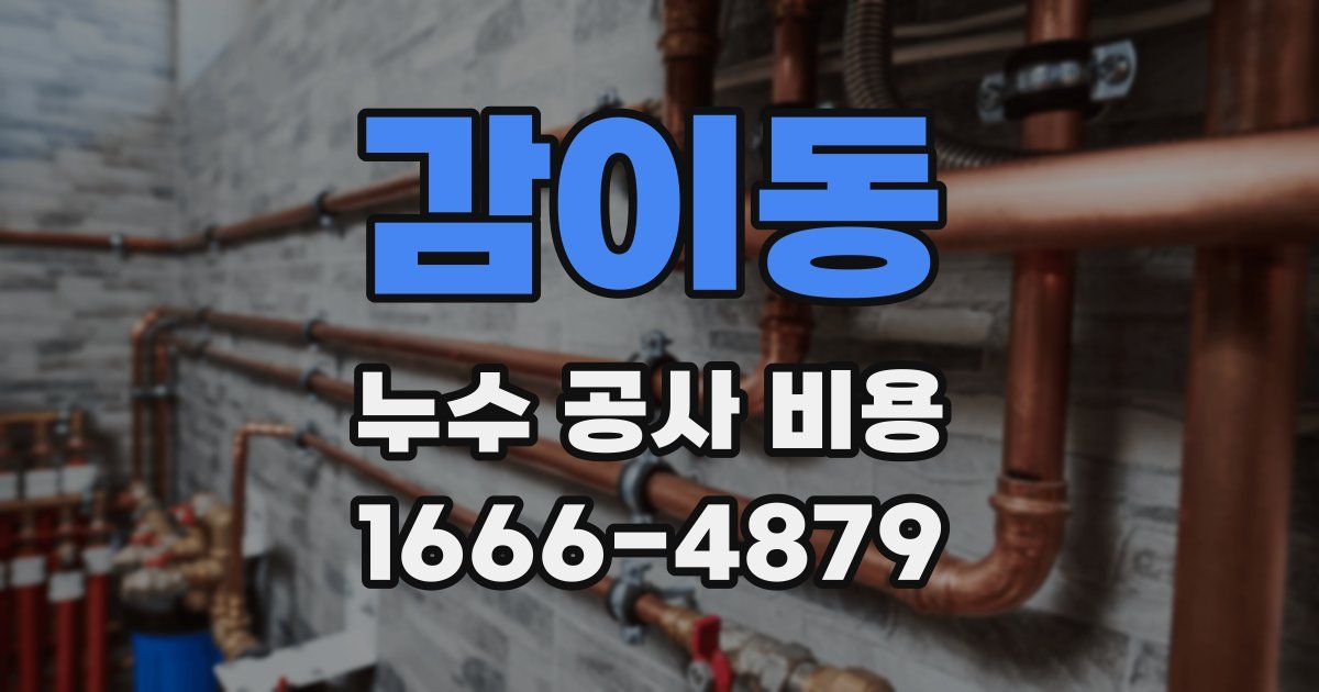 감이동 누수 공사 비용