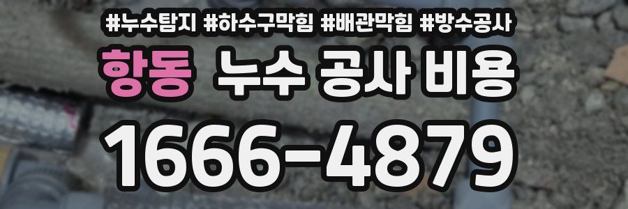 항동 누수 공사 비용